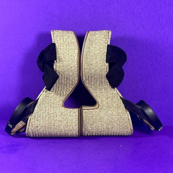 Sam Edelman Black Theresa 2 Block Heel Ankle Strap Square Toe Sandals Size 10 - Picture 6 of 8